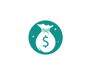 Money bag icon illustration isolated sign symbol. Money bag vector logo.