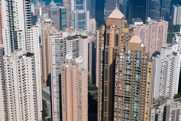 香港 高層ビル群 ビクトリアピーク 展望台からの景色