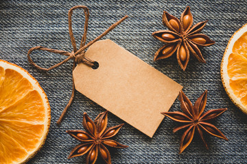 オレンジとスターアニスのメッセージカード