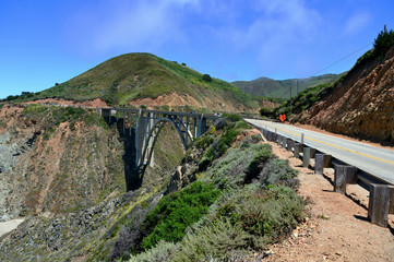 Bixby Creek Bridge near Big Sur on California State Route One. California, USA
