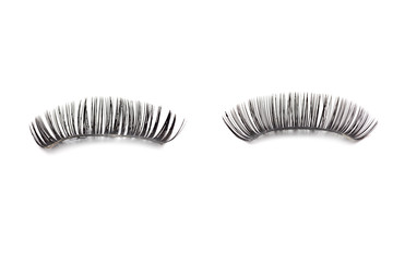 False eyelashes isolated on white