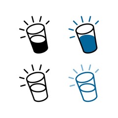 Drink more water, glass of water - Vector