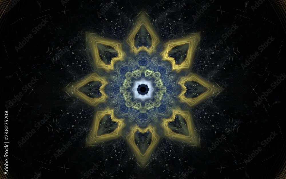 Fototapete digital generated image in the form of abstract geometric shapes of various shades and colors for us