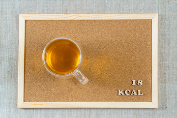 calorie foods green tea with sugar 18 kcal 100 grams diet