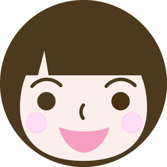 表情　顔　丸　四角　アイコン　ベクター　カラー　困る