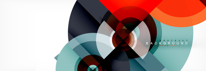 Fototapeta premium Geometric circle abstract background, creative geometric wallpaper.