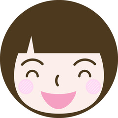 表情　顔　丸　四角　アイコン　ベクター　カラー　困る