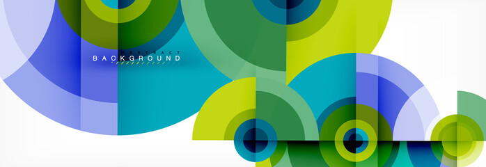 Obraz premium Geometric circle abstract background, creative geometric wallpaper.