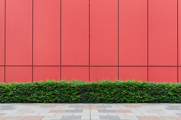 street wall background ,Industrial background, empty grunge urban street with warehouse brick wall