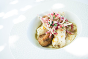 Fresh and tasty gourmet dish for star-studded restaurants, festive meals and luxurious receptions