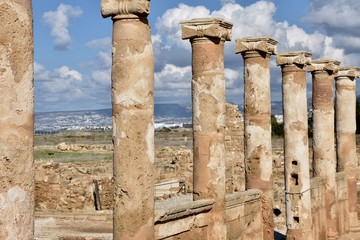 Ionic Colonnade, Full-Frame, Direct Sunlight, Paphos, Cyprus