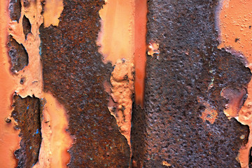 rusty metal in red colour  background