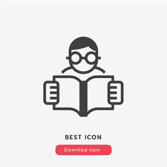reading book icon vector