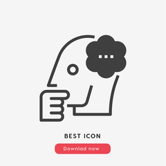 thinking man icon vector