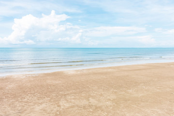 Fototapeta na wymiar Sea sand and beautiful sky.