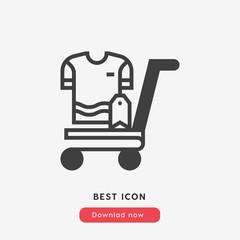 shopping cart icon vector