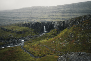 Fototapeta premium Waterfall in remote Iceland