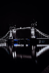 Tower bridge in London at night