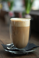 Cup of cappuccino latte