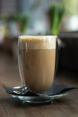 Cup of cappuccino latte