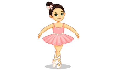 Beautiful little ballerina in ballet pose 1