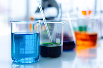 Close-up Laboratory equipment and science experiments