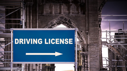 Sign 376 - DRIVING LICENSE