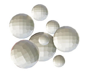 Fototapeta na wymiar White spheres. 3D illustration