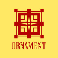 Fototapeta premium Geometric ornamental retro vintage art deco logo for design and decoration. Vintage retro ornamental deco art design. Retro art for beautiful design.