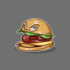 monster burger junk food