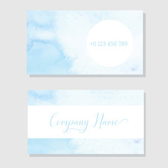 Obraz premium Hand Painted Art Of Watercolor Paint On Watercolor Paper. Abstract Business card , Vector Illustration Background
