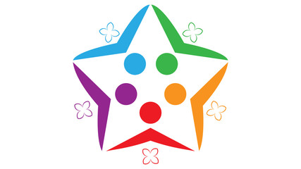 Social logo vector design. Teamwork icon.  Teamwork logo