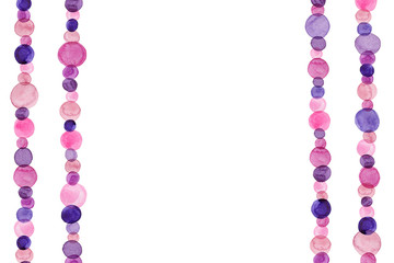 Watercolor Background With Pink And Purple Dots