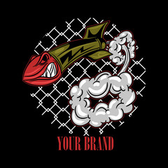 rocket monster isolated