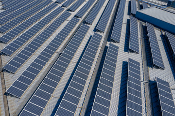 Solar power panel under sunlight