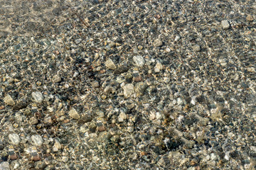Texture stones under water