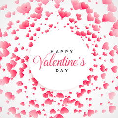 happy valentines day hearts greeting background