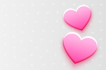 beautiful pink hearts background with text space