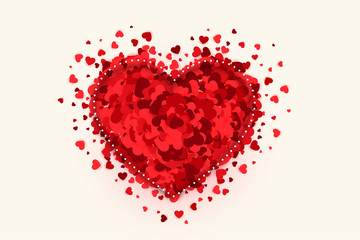 creative heart design valentines day background