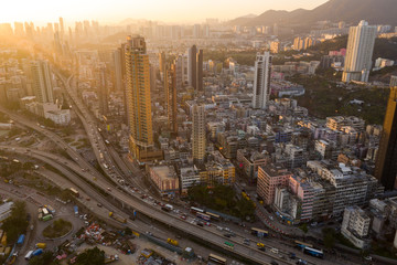 Fototapeta premium Hong Kong city from above