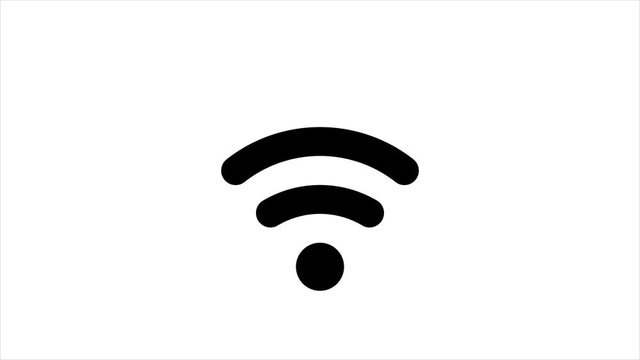 Wifi icon animation 4k. Wifi symbol.