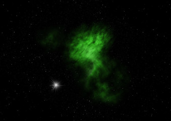 Small part of an infinite star field. 3D rendering