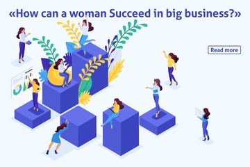 Isometric Career Ladder for Women, Success