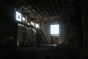 abandoned factory interior