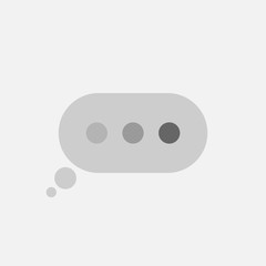 Chat Speech Bubble Icon Vector Logo Template