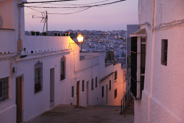 Evening in Arcos de la Frontera in Andalusia in Spain