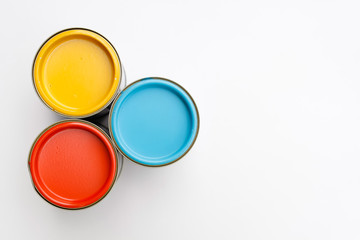 colorful can on white