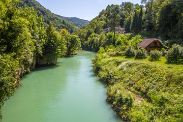 Obraz premium Fiume Isonzo, Slovenia