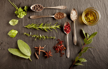 Spices assortment creative layout