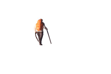 Advendturer Mini Figure Hiker isolated on white background